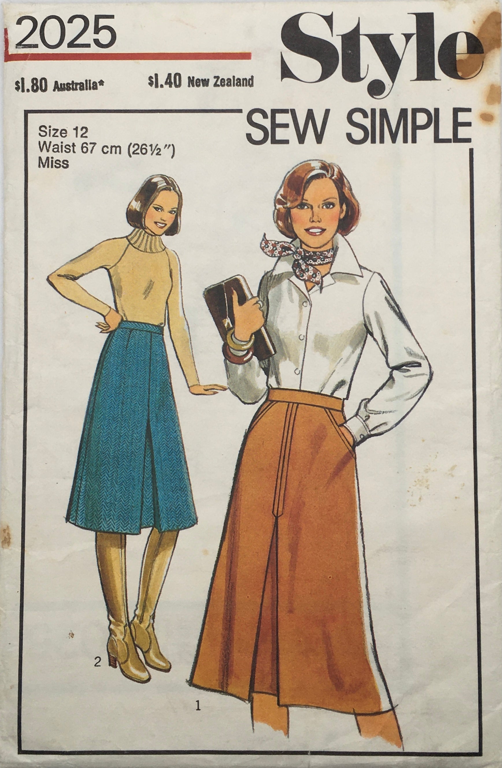 1978 Vintage Sewing Pattern: Style 2025 – Vintage Stitch Australia